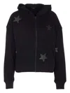 Zadig & Voltaire Star-embellished Zip-up Hoodie In Black