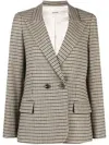Zadig & Voltaire Star-patch Double-breasted Blazer In Nude