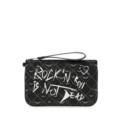 Zadig & Voltaire Zadig&voltaire Star Print Clutch In Black