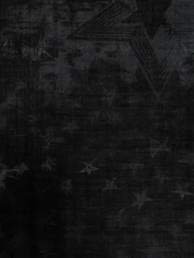 Zadig & Voltaire Star-print Wool Scarf In Black