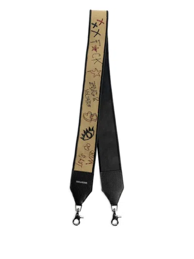 Zadig & Voltaire Stars-print Shoulder Strap In Brown