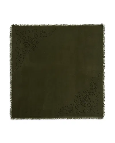 Zadig & Voltaire Stevie Strass Western Cashmere Scarf In Green