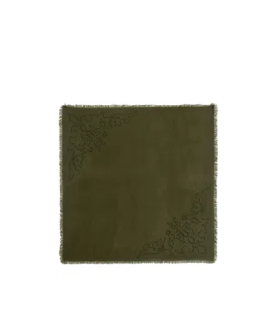 Zadig & Voltaire Stevie Strass Western Scarf 90 In Green