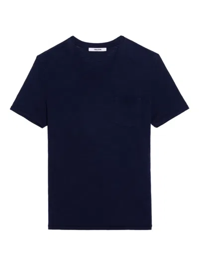 Zadig & Voltaire Stockholm Skull-print T-shirt In Blue