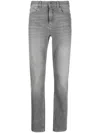 Zadig & Voltaire Stonewashed Straight-leg Trousers In Grey
