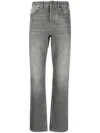 Zadig & Voltaire Stonewashed Straight-leg Trousers In Grey