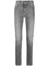 Zadig & Voltaire Stonewashed Straight-leg Trousers In Grey