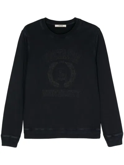 Zadig & Voltaire Stony Sweatshirt Mit Logo-print In Blau