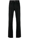 Zadig & Voltaire Logo-patch Straight-leg Jeans In Black
