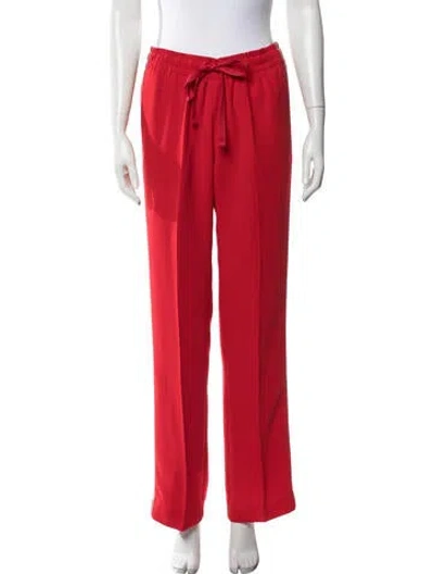 Pre-owned Zadig & Voltaire Straight Leg Pants In Metallic/red