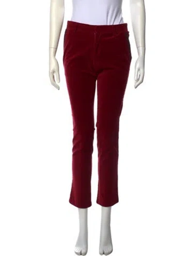 Pre-owned Zadig & Voltaire Straight Leg Pants In Red