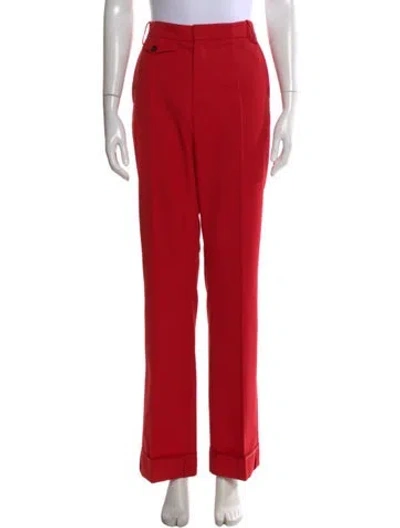Pre-owned Zadig & Voltaire Straight Leg Pants In Red