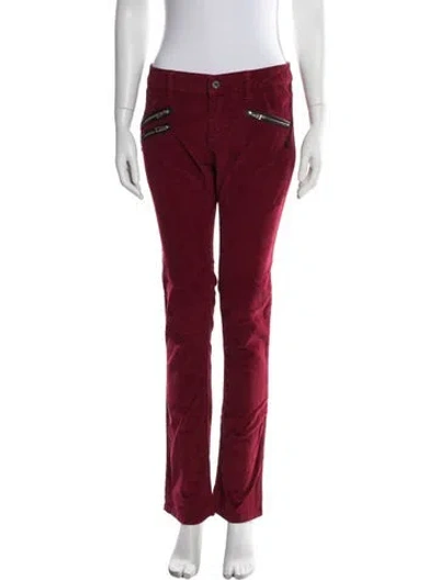 Pre-owned Zadig & Voltaire Straight Leg Pants In Red
