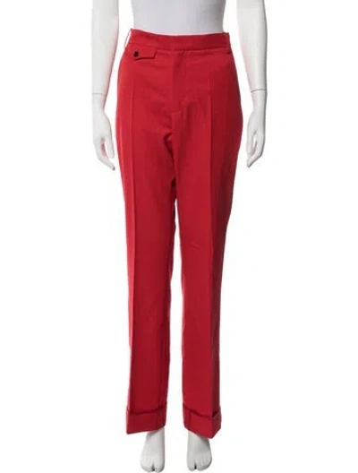 Pre-owned Zadig & Voltaire Straight Leg Pants In Red