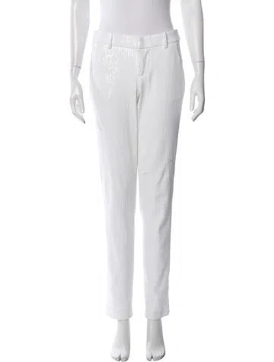 Pre-owned Zadig & Voltaire Straight Leg Pants In White