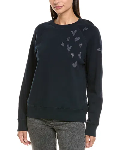 Zadig & Voltaire Strass Heart Sweatshirt In Black