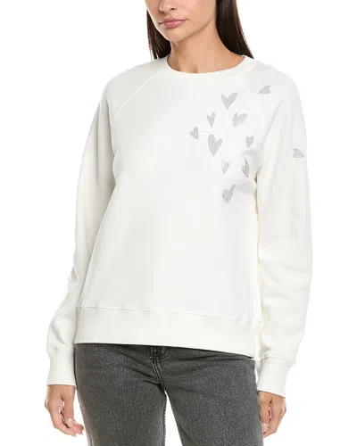 Zadig & Voltaire Strass Heart Sweatshirt In White