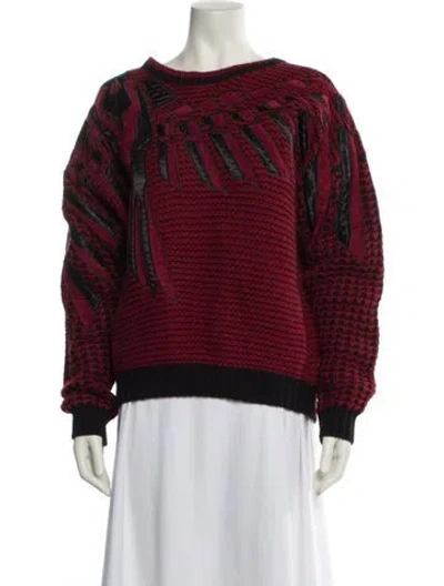 Pre-owned Zadig & Voltaire Striped Bateau Neckline Sweater In Red