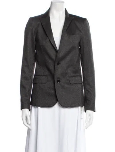 Pre-owned Zadig & Voltaire Striped Blazer In Black