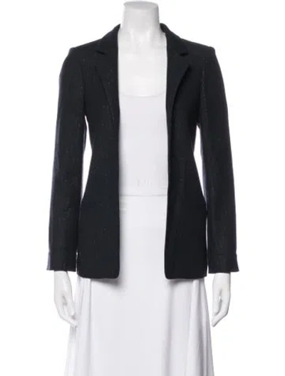Pre-owned Zadig & Voltaire Striped Blazer In Black