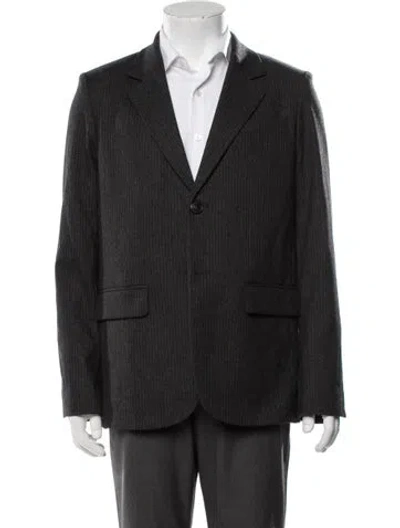 Pre-owned Zadig & Voltaire Striped Blazer In Grey