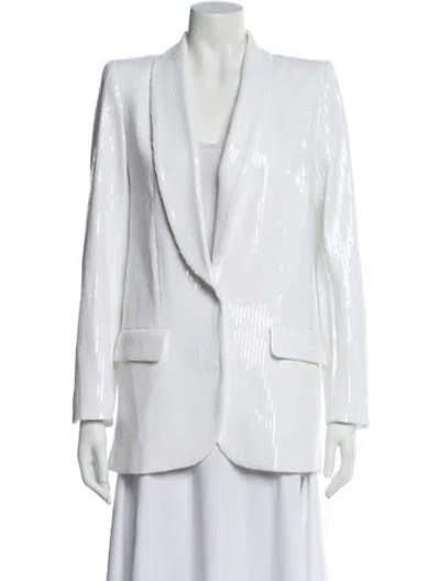 Pre-owned Zadig & Voltaire Striped Blazer In White