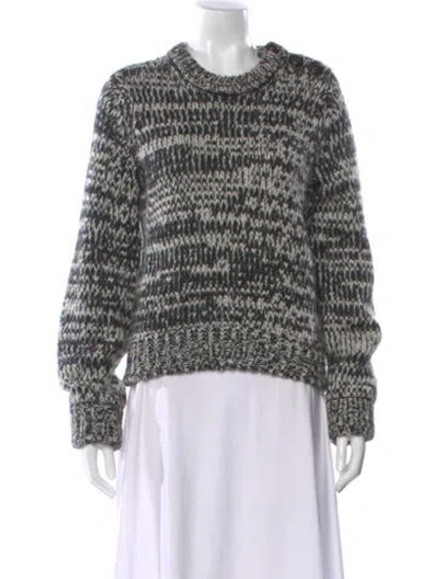 Pre-owned Zadig & Voltaire Striped Crew Neck Sweater In Gray