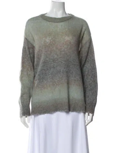 Pre-owned Zadig & Voltaire Striped Crew Neck Sweater In Green