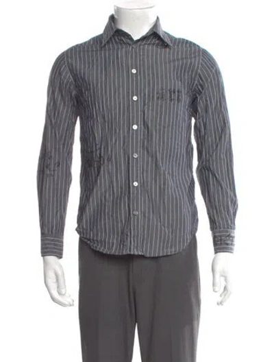Pre-owned Zadig & Voltaire Striped Long Sleeve Shirt In Gray