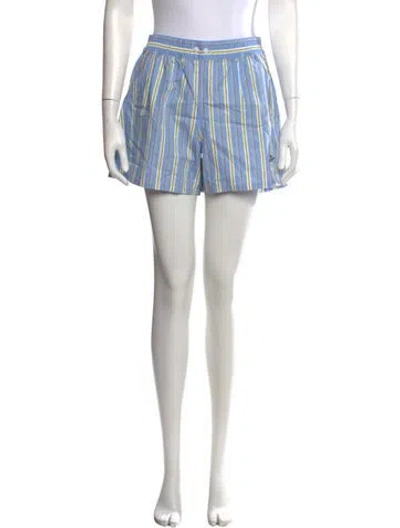 Pre-owned Zadig & Voltaire Striped Mini Shorts In Neutrals