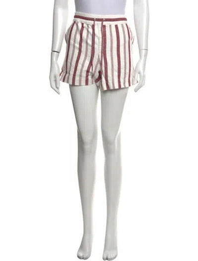Pre-owned Zadig & Voltaire Striped Mini Shorts In Neutrals