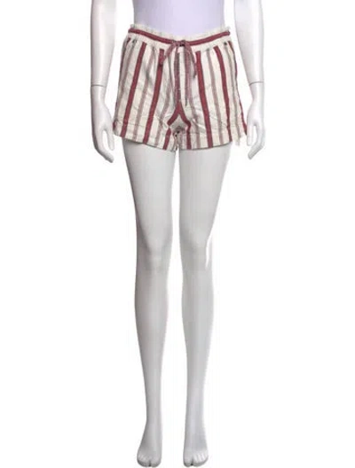 Pre-owned Zadig & Voltaire Striped Mini Shorts In Red/white