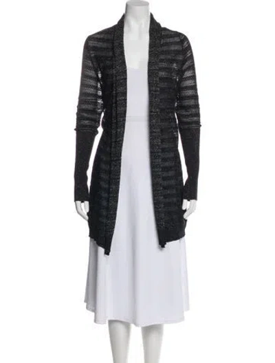 Pre-owned Zadig & Voltaire Striped Open Front Sweater In Multi