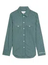 Zadig & Voltaire Womens Emerald Thelma Striped Cotton-poplin Shirt In Multi