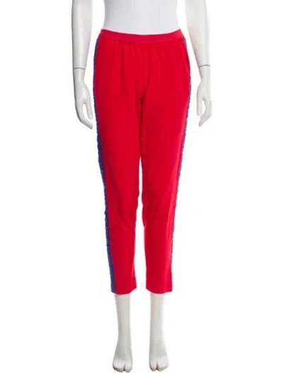 Pre-owned Zadig & Voltaire Striped Skinny Leg Pants In Red