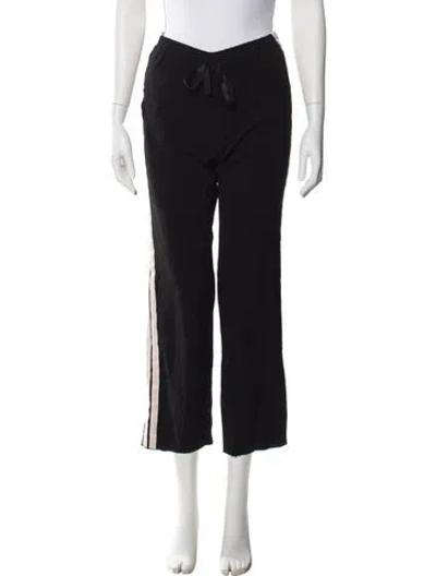 Pre-owned Zadig & Voltaire Striped Straight Leg Pants In Black