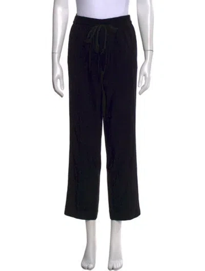 Pre-owned Zadig & Voltaire Striped Straight Leg Pants In Black