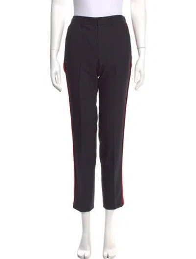 Pre-owned Zadig & Voltaire Striped Straight Leg Pants In Blue