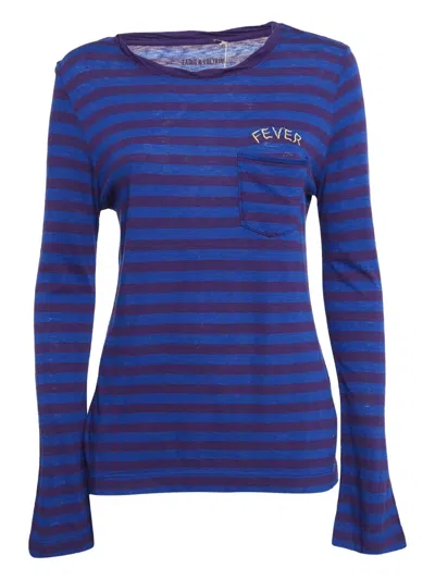 Pre-owned Zadig & Voltaire Striped Top In Blue