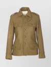 Zadig & Voltaire Structured Jacket With Tabs And Epaulettes In Green