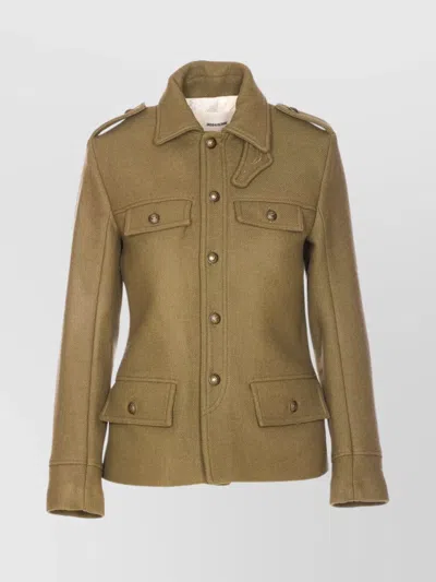 ZADIG & VOLTAIRE STRUCTURED JACKET WITH TABS AND EPAULETTES