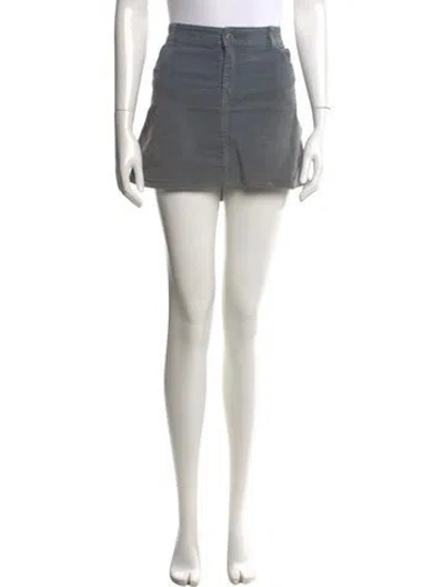 Pre-owned Zadig & Voltaire Studded Accents Mini Skirt In Blue