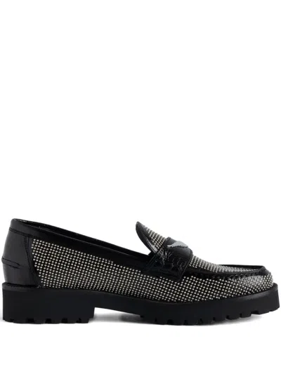 Zadig & Voltaire Studded Patent-leather Loafers In Multi