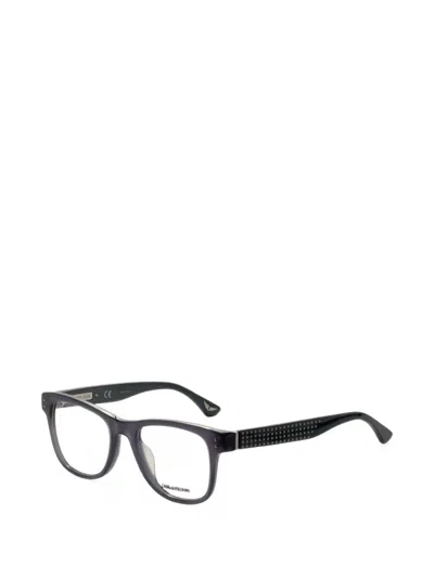 Zadig & Voltaire Stud-embellished Rectangle-frame Glasses In Blue