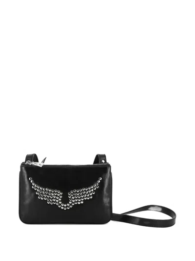Zadig & Voltaire Kids' Stud-embellished Shoulder Bag In Black