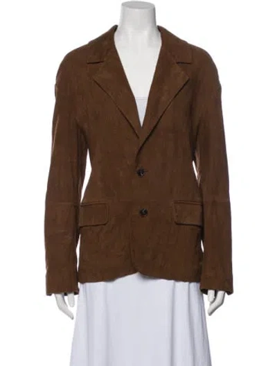 Pre-owned Zadig & Voltaire Suede Blazer In Brown