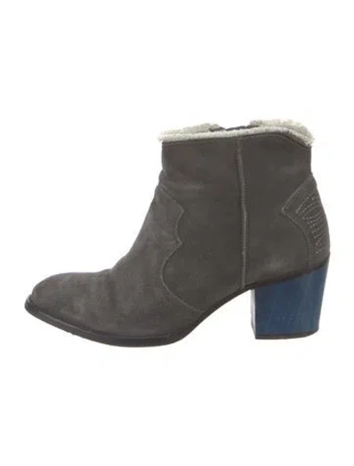 Pre-owned Zadig & Voltaire Suede Boots In Gray