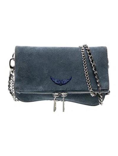 Pre-owned Zadig & Voltaire Suede Clutch In Blue