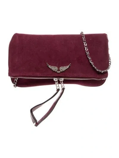Pre-owned Zadig & Voltaire Suede Clutch In Purple