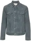 Zadig & Voltaire Base Light Suede Jacket In Grey